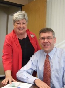 Peace is not a partisan issue. Thomson with her representative, Republican Erik Paulsen.